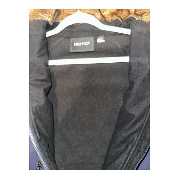 Marmot Womens Navy Blue Furlong Faux Fur Hooded Jacket, Small - Picture 5 of 10